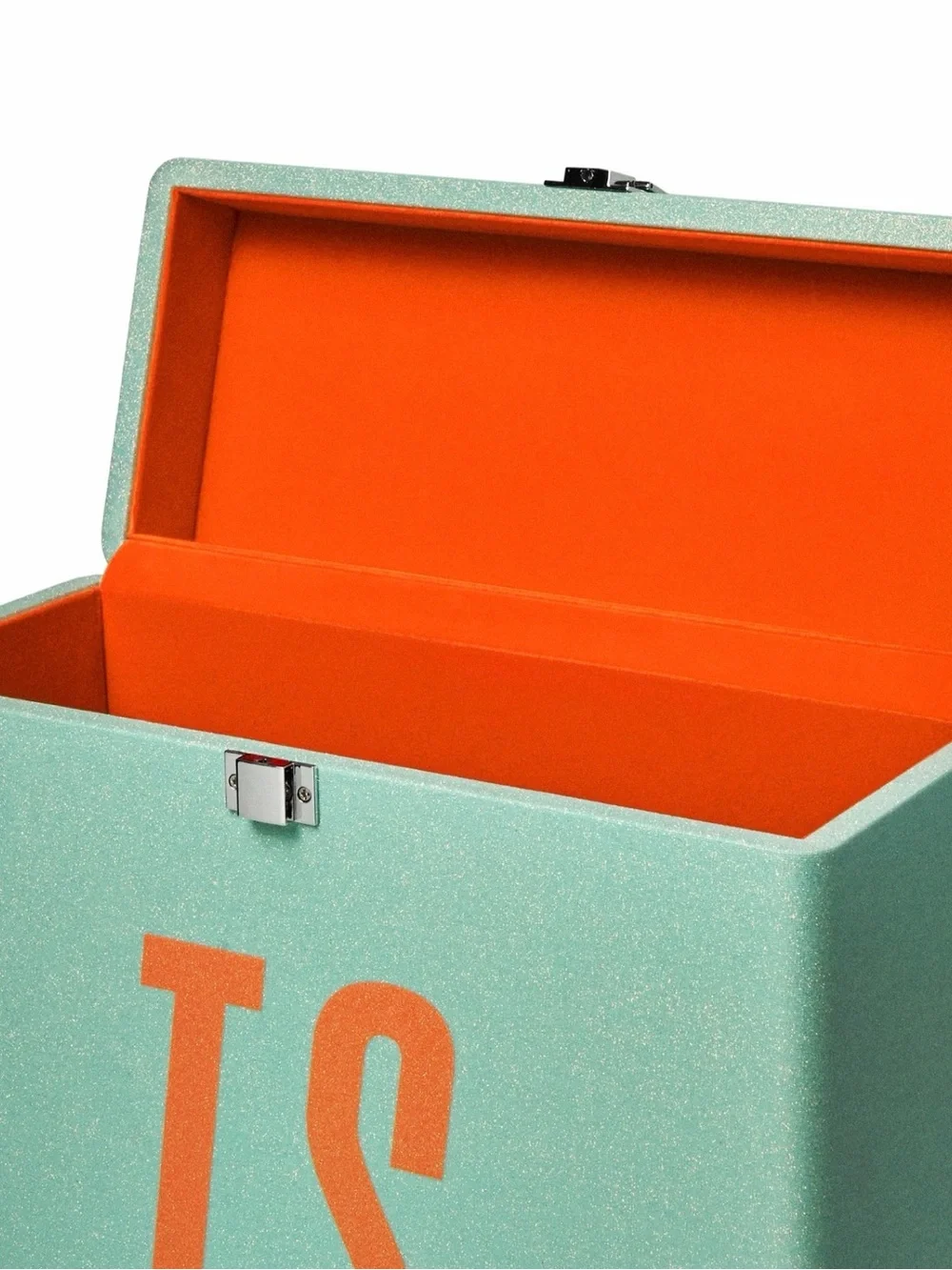 Taylor Swift TS Mint Green Vinyl Record Case with Orange Monogram New